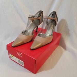 Anne Klein Brita 9 B Brown Lizard Stiletto Pumps